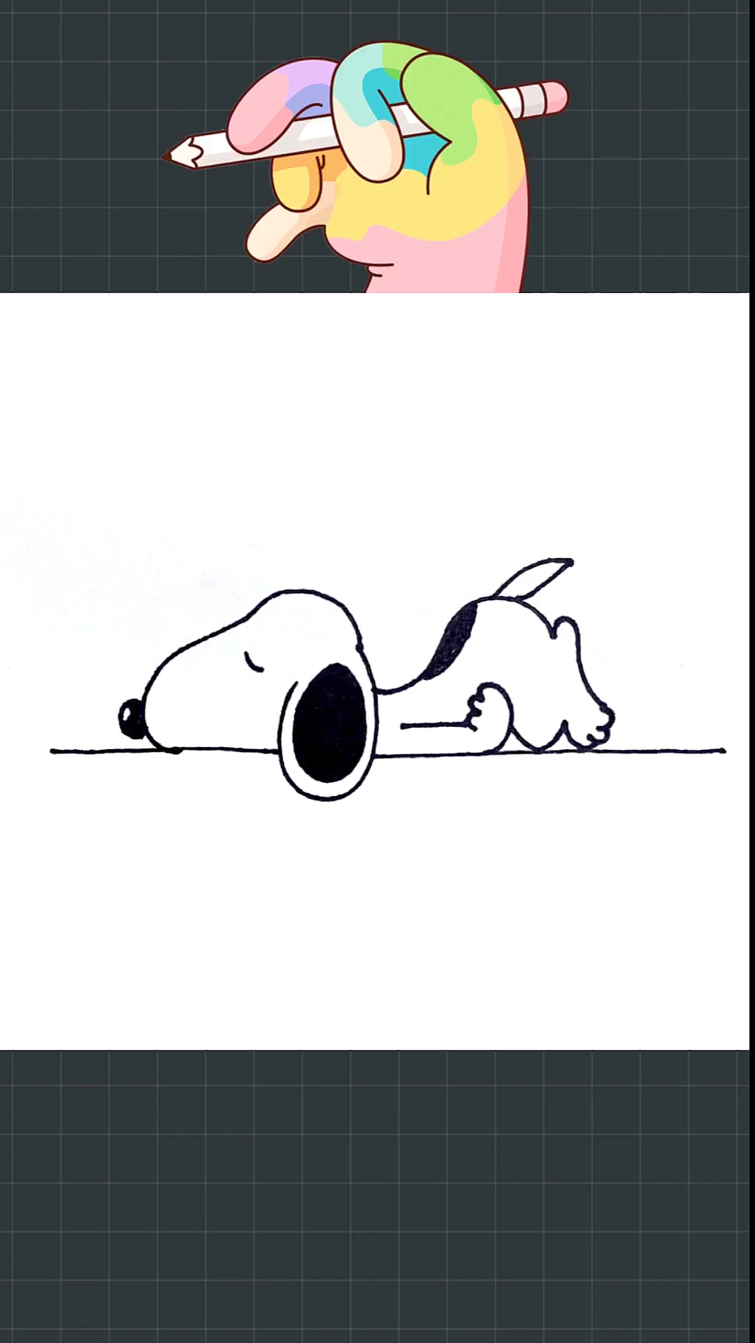 简笔画#画一只不想起床的史努比