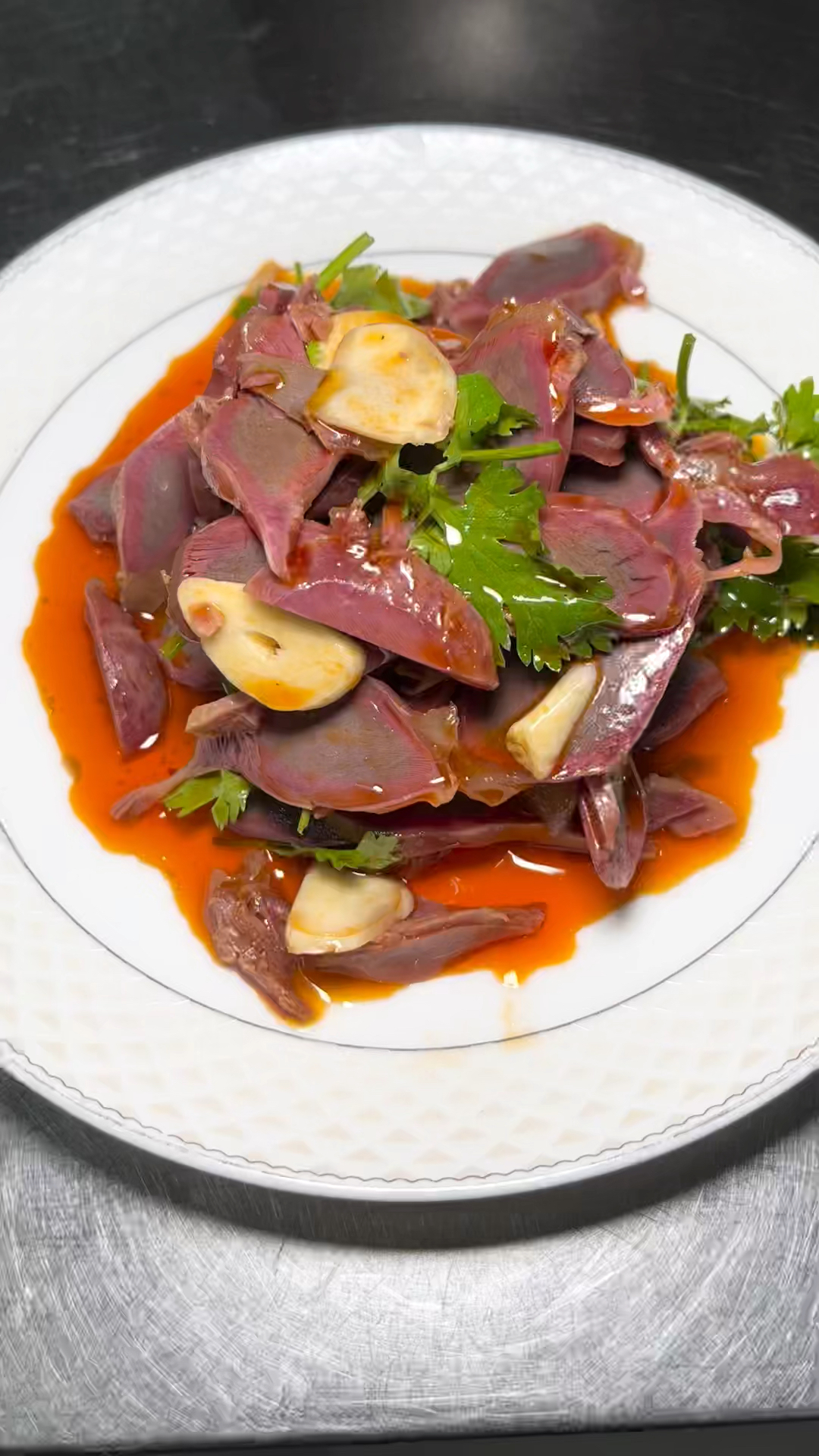 天井农庄特色菜#农庄美食凉拌鹅胗